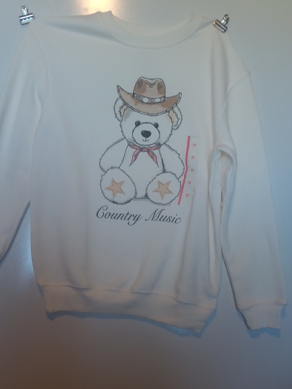 Country Music Bear Graphic Sweatshirt Size Xsmall New